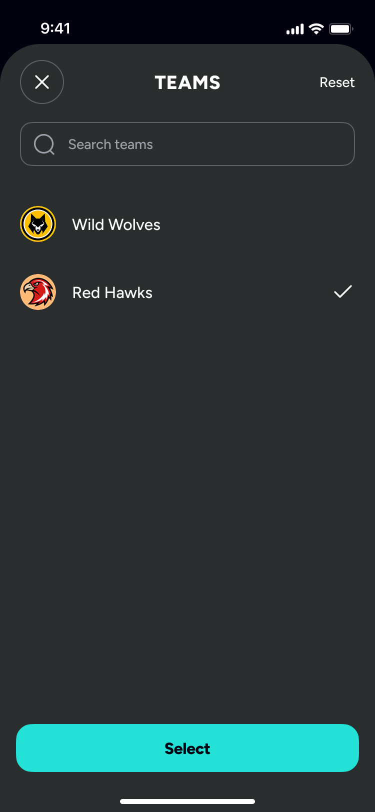 Select Teams